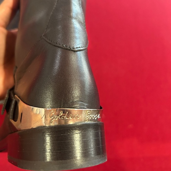 GOLDEN GOOSE Charlie Knee-High Leather Bootstrap Size EU 37 US 7 NWOB READ - Picture 10 of 11